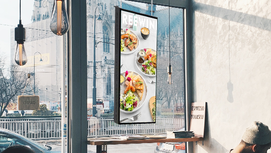 double sided high brightness digital window display