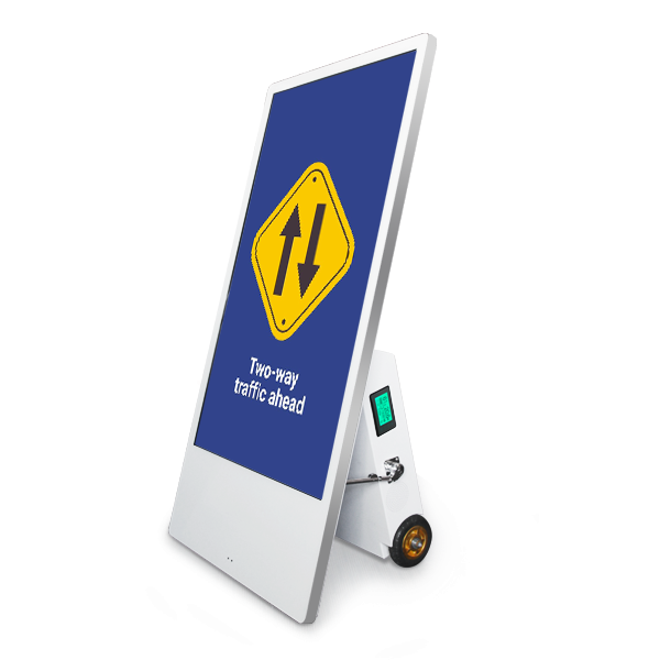 IP65 43inch 1500nits Outdoor LCD Digital Poster with Wheels and Battery