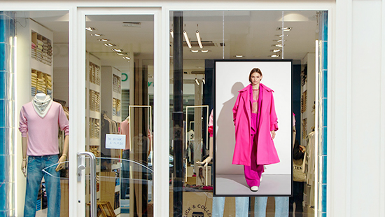 window-facing Digital Signage